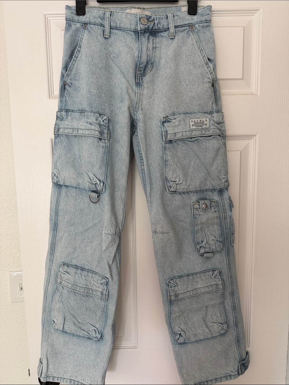 PacSun Light Blue Relaxed Cargo Jeans